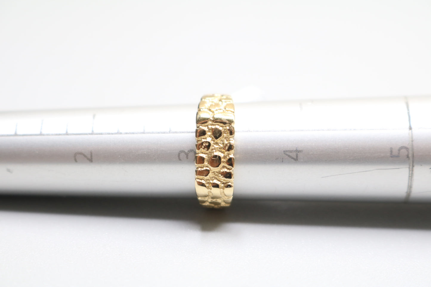 14k Yellow Gold Nugget Pinky Ring (size 3)