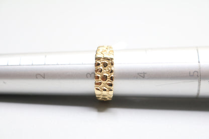 14k Yellow Gold Nugget Pinky Ring (size 3)