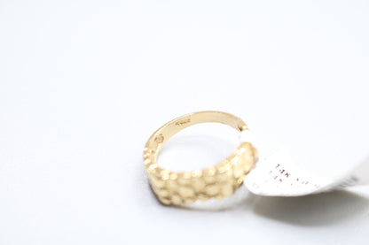 14k Yellow Gold Nugget Pinky Ring (size 3)