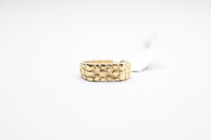 14k Yellow Gold Nugget Pinky Ring (size 3)