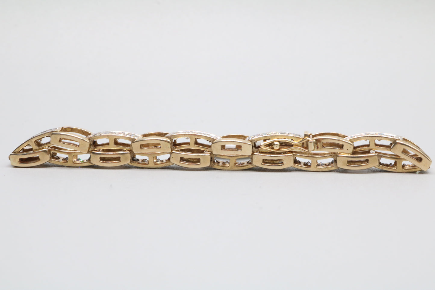 14K Yellow Gold Fancy Diamond Bracelet (4.00 CTW) (7 3/4 Inches) (Local Pick-Up Only)