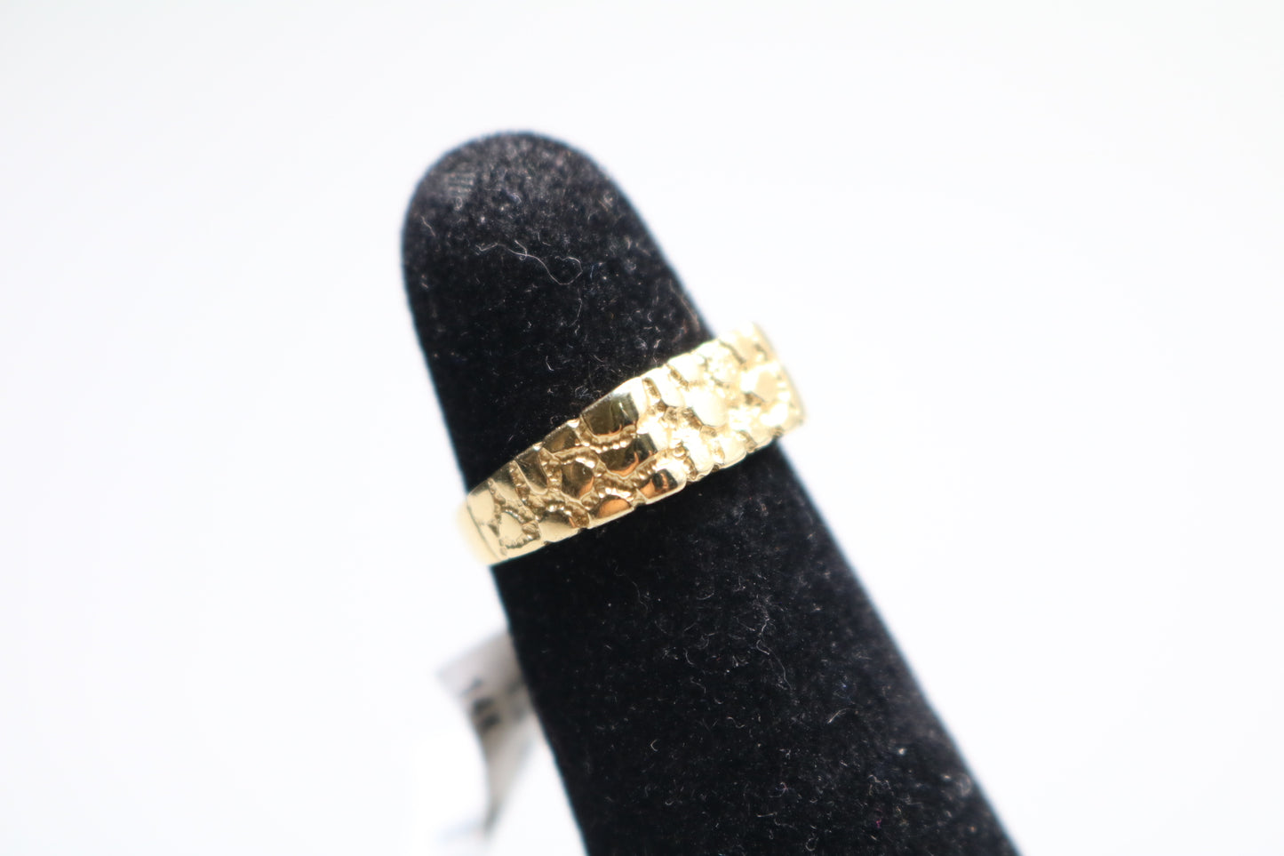 14k Yellow Gold Nugget Pinky Ring (size 3)