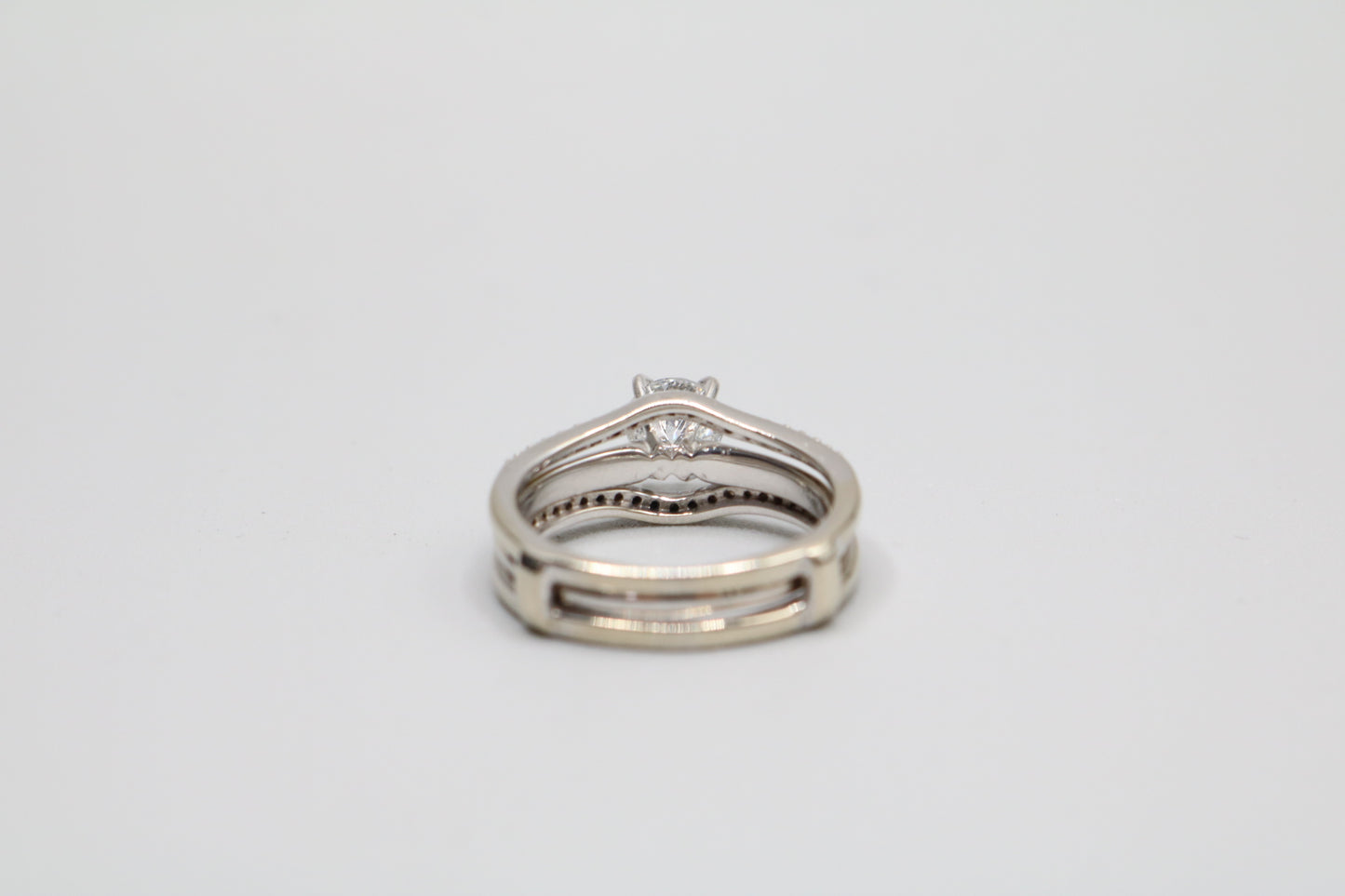 14K White Gold Wedding Ring Set (Size 7 1/2 & 1.24 CTW) (Local Pick-Up Only)