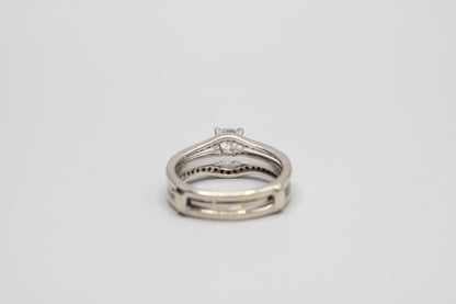 14K White Gold Wedding Ring Set (Size 7 1/2 & 1.24 CTW) (Local Pick-Up Only)