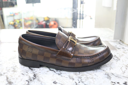 Louis Vuitton Men’s Damier Ebene Slip-On Loafers (Size 7)