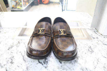 Louis Vuitton Men’s Damier Ebene Slip-On Loafers (Size 7)