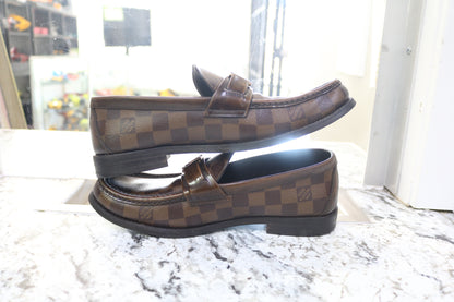Louis Vuitton Men’s Damier Ebene Slip-On Loafers (Size 7)