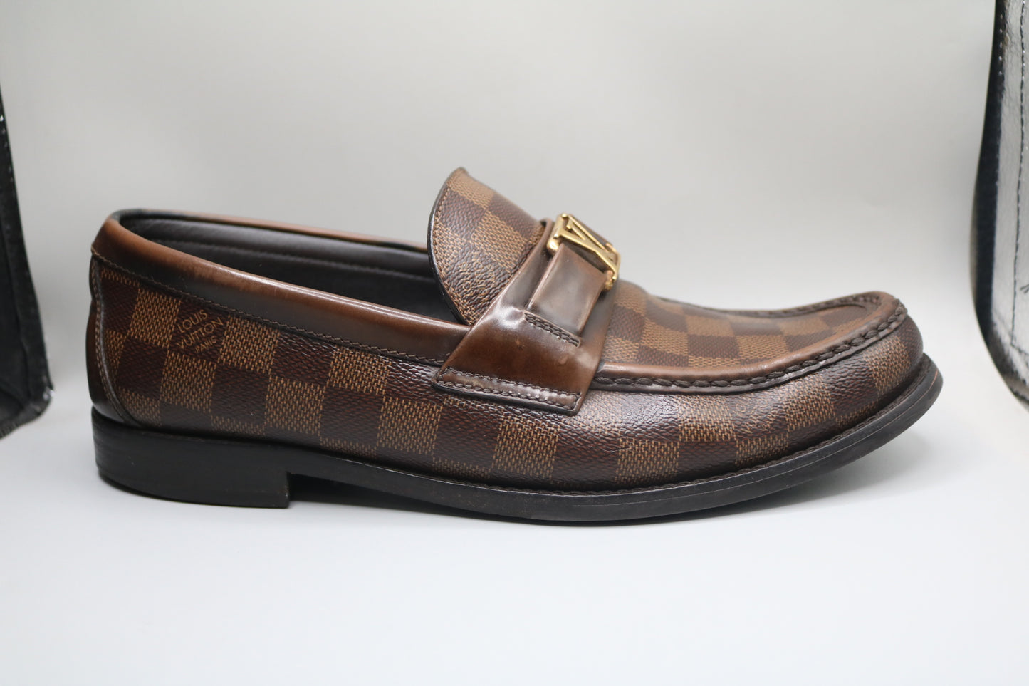 Louis Vuitton Men’s Damier Ebene Slip-On Loafers (Size 7)