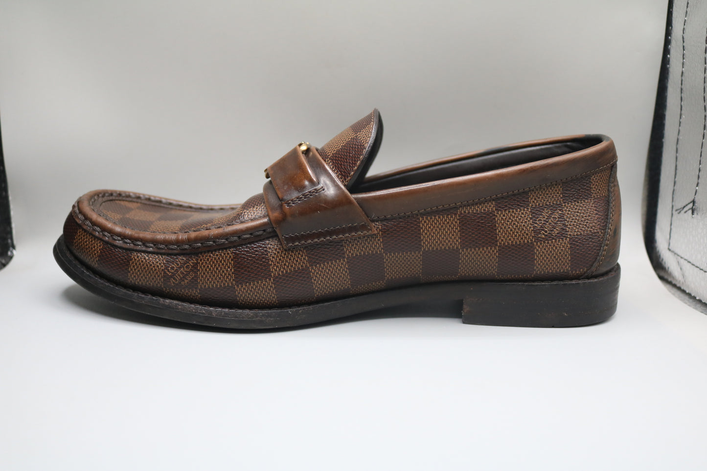 Louis Vuitton Men’s Damier Ebene Slip-On Loafers (Size 7)