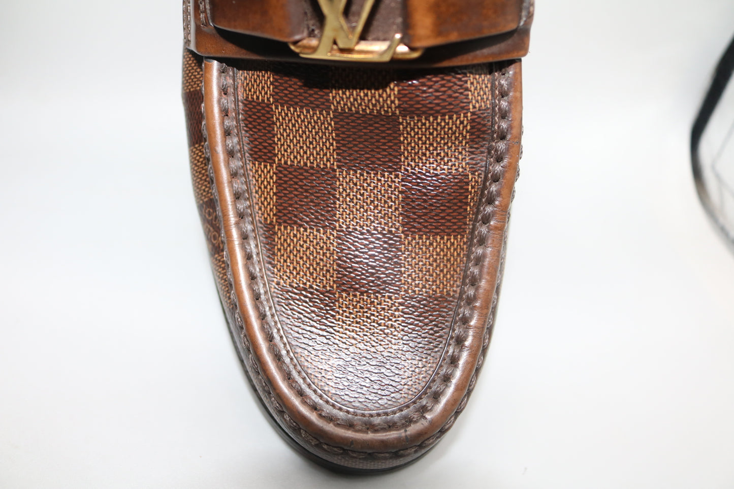 Louis Vuitton Men’s Damier Ebene Slip-On Loafers (Size 7)