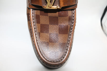 Louis Vuitton Men’s Damier Ebene Slip-On Loafers (Size 7)