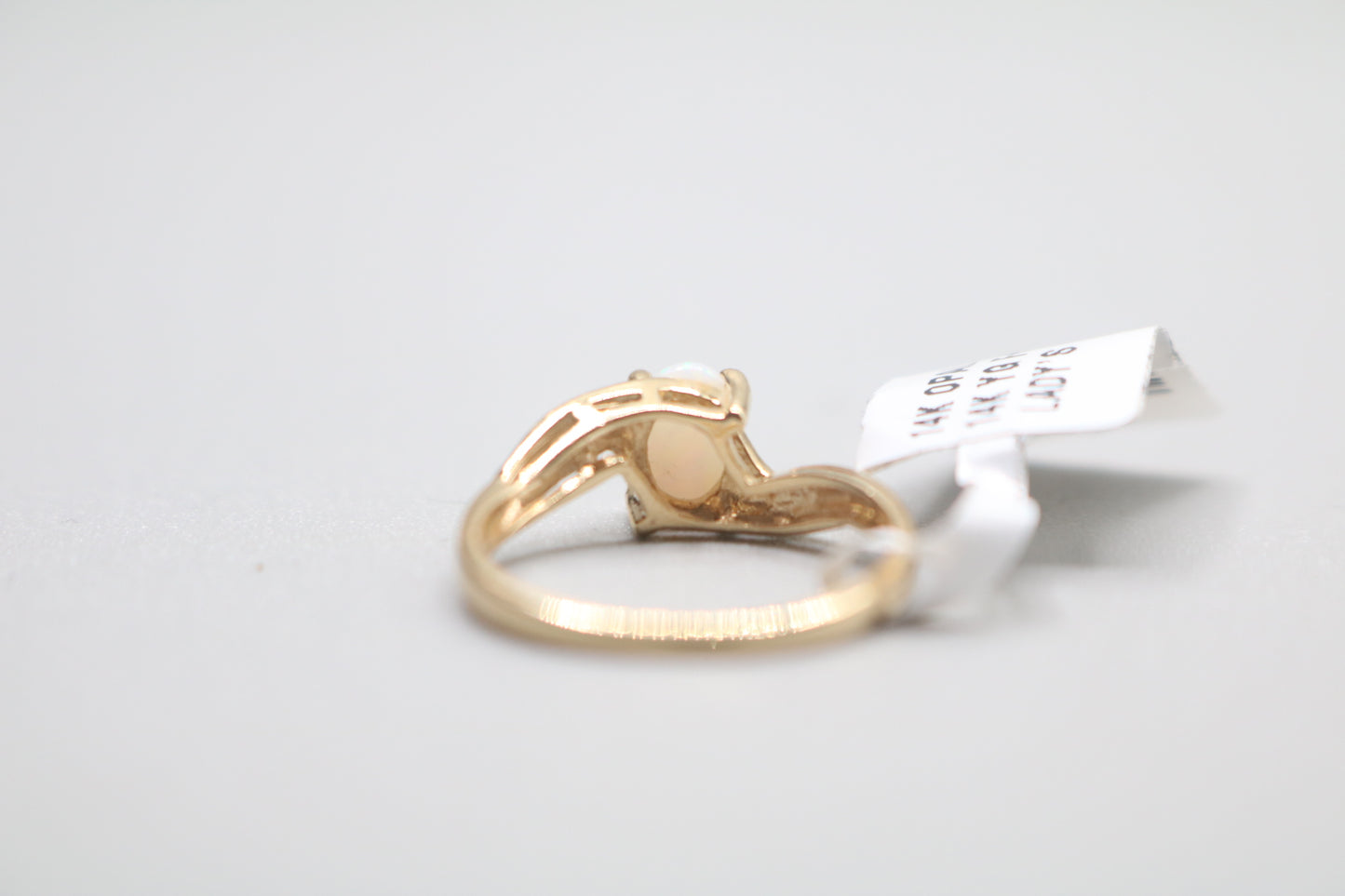 14K Yellow Gold Opal Bypass Ring (Size 6)