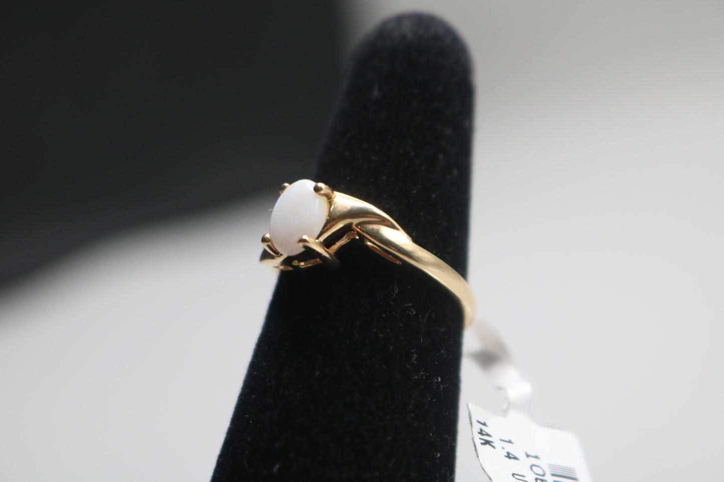 14K Yellow Gold Opal Bypass Ring (Size 6)