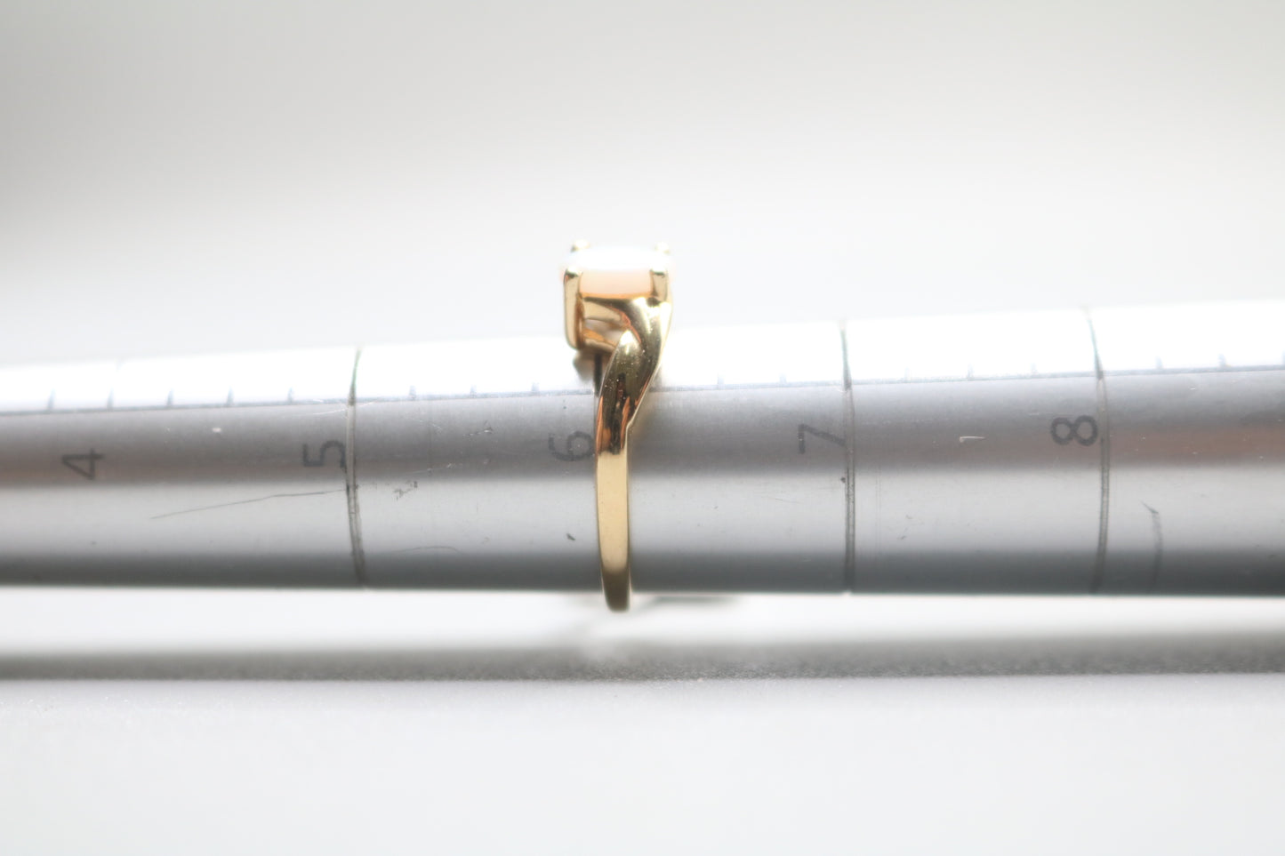 14K Yellow Gold Opal Bypass Ring (Size 6)
