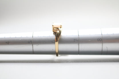 14K Yellow Gold Opal Bypass Ring (Size 6)