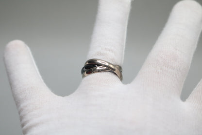 Cartier Trinity Ring White Gold and Ceramic (Size 65 or 11 & 1/4) (Local Purchase Only)