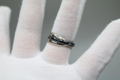 Cartier Trinity Ring White Gold and Ceramic (Size 65 or 11 & 1/4) (Local Purchase Only)