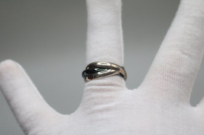 Cartier Trinity Ring White Gold and Ceramic (Size 65 or 11 & 1/4) (Local Purchase Only)