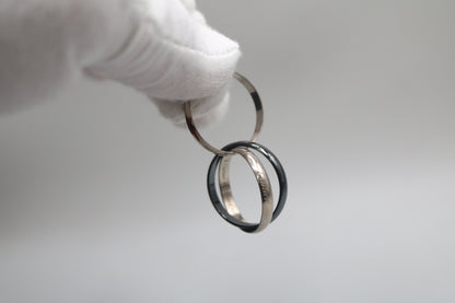 Cartier Trinity Ring White Gold and Ceramic (Size 65 or 11 & 1/4) (Local Purchase Only)