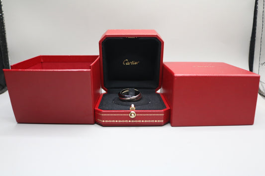 Cartier Trinity Ring White Gold and Ceramic (Size 65 or 11 & 1/4) (Local Purchase Only)