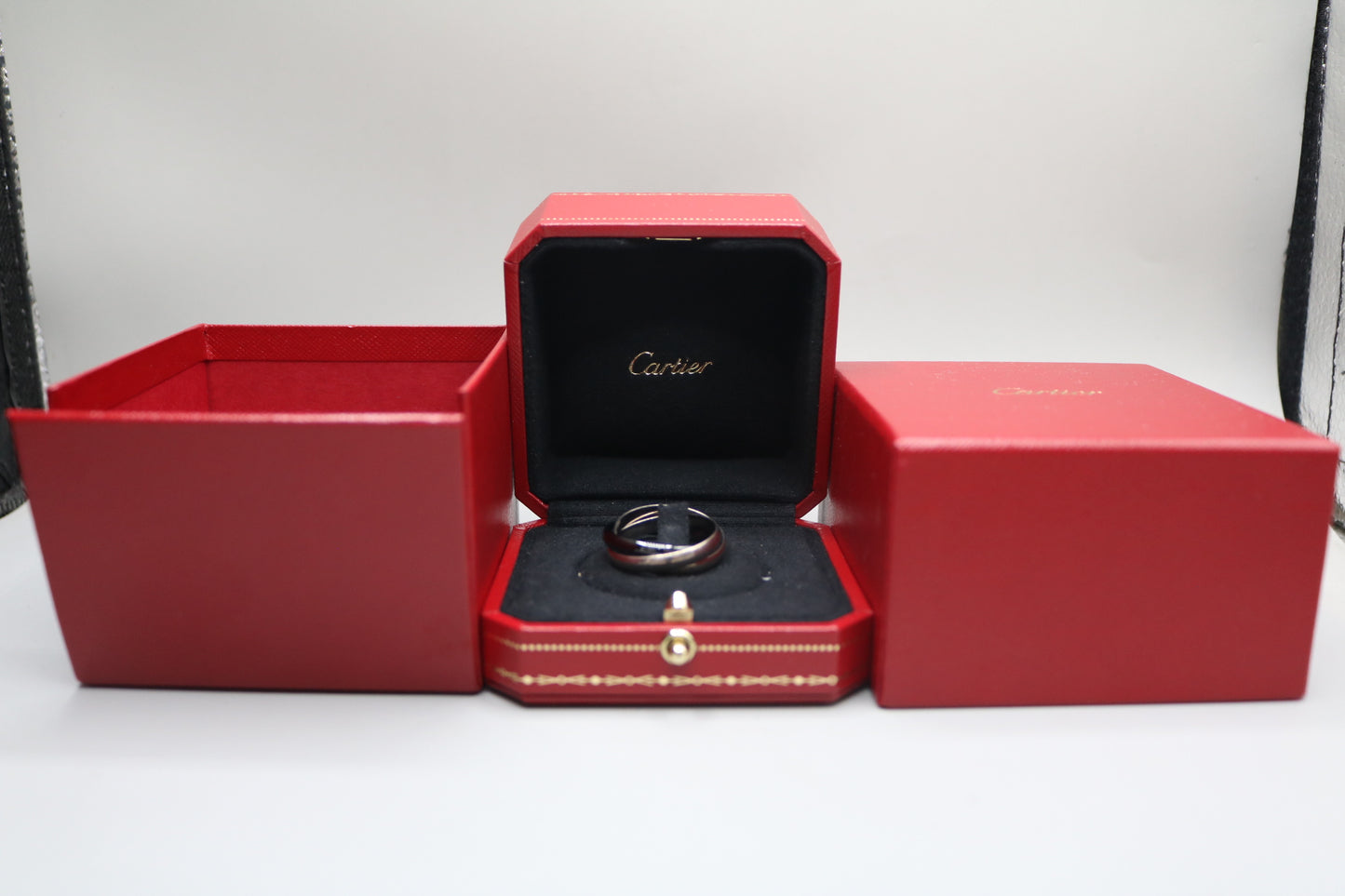 Cartier Trinity Ring White Gold and Ceramic (Size 65 or 11 & 1/4) (Local Purchase Only)