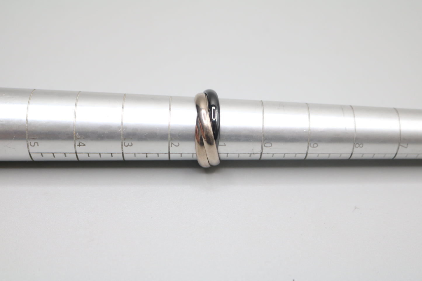 Cartier Trinity Ring White Gold and Ceramic (Size 65 or 11 & 1/4) (Local Purchase Only)