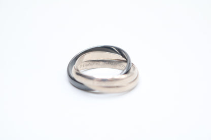 Cartier Trinity Ring White Gold and Ceramic (Size 65 or 11 & 1/4) (Local Purchase Only)