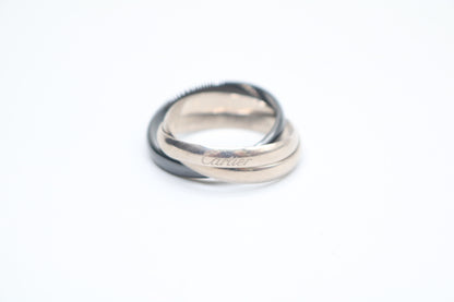 Cartier Trinity Ring White Gold and Ceramic (Size 65 or 11 & 1/4) (Local Purchase Only)
