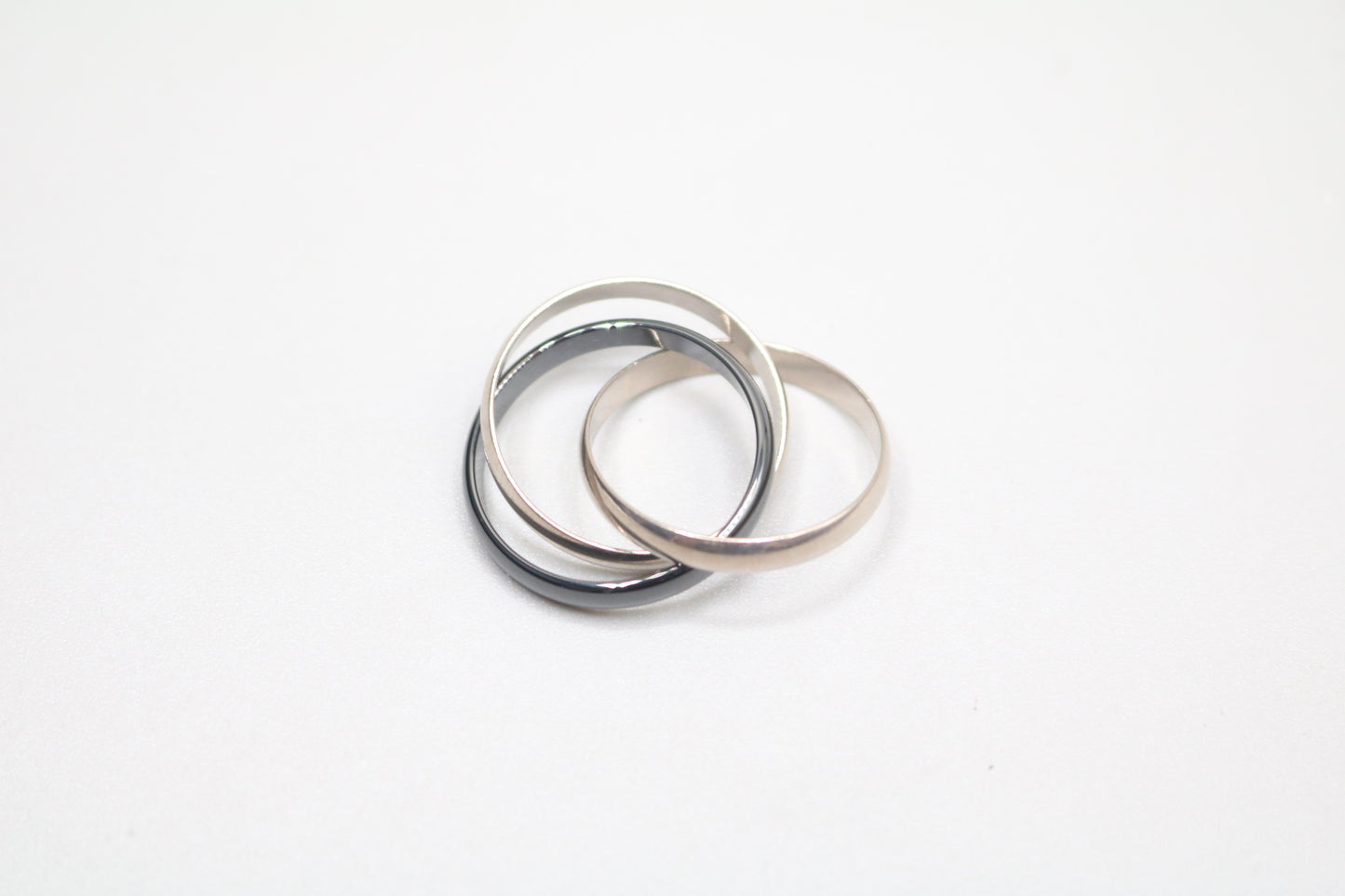 Cartier Trinity Ring White Gold and Ceramic (Size 65 or 11 & 1/4) (Local Purchase Only)