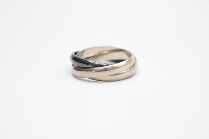 Cartier Trinity Ring White Gold and Ceramic (Size 65 or 11 & 1/4) (Local Purchase Only)