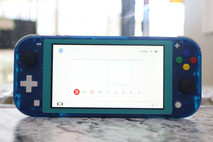 Nintendo Switch Lite HDH-001 (Turquoise Console Base) Transparent Clear Blue