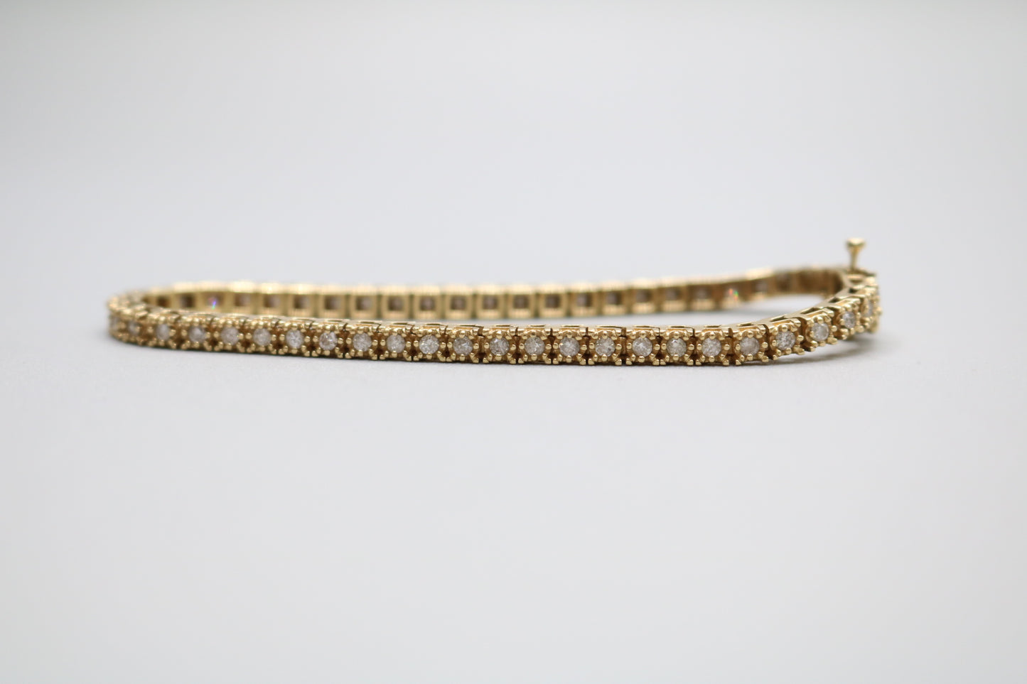 14K Yellow Gold Diamond Tennis Bracelet (7 Inches, 2.65 CTW)