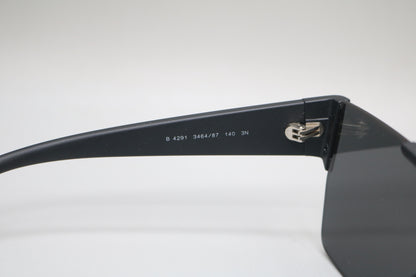 Burberry Sunglasses B4291 Matte Black Frames with Dark Grey Shield Lens