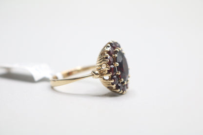 14K Yellow Gold Floral Cocktail Ring (Size 7 1/2)