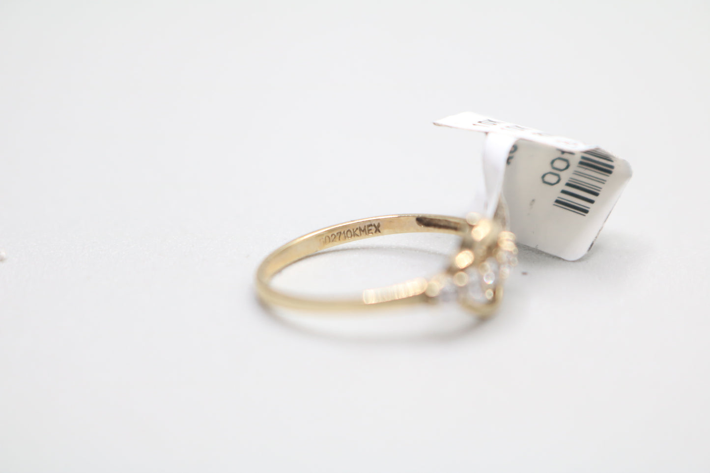 14k Yellow Gold Dolphin Heart Ring (Size 6 1/4)