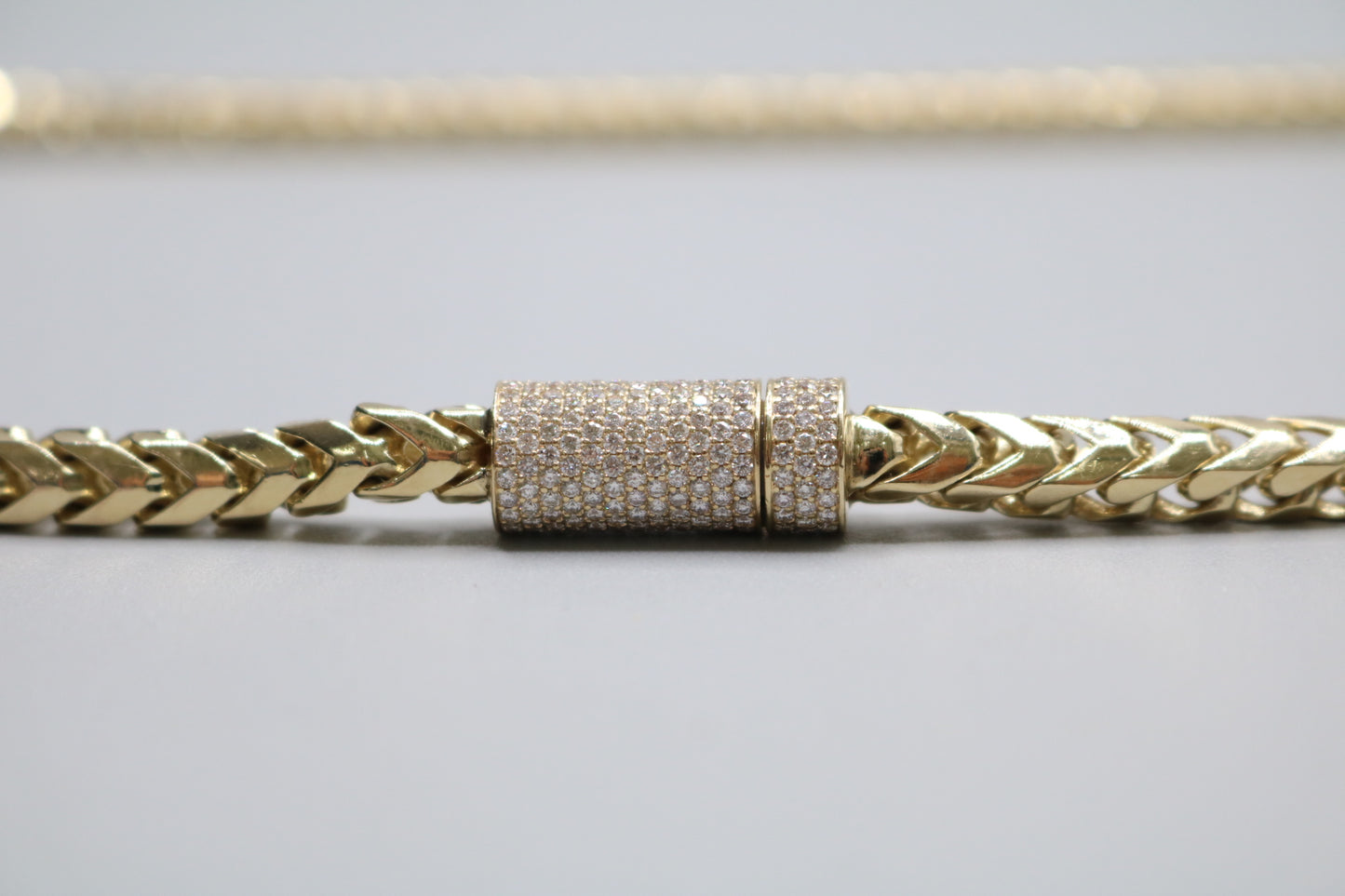 14K Yellow Gold Franco Chain with Diamond Clasp (3.81 CTW) (Local Picjk-Up Only