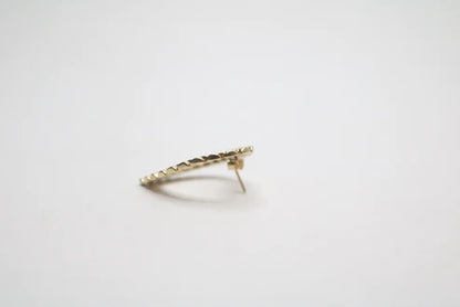 10K Yellow Gold Heart Shaped Earrings (6.4 Grams)