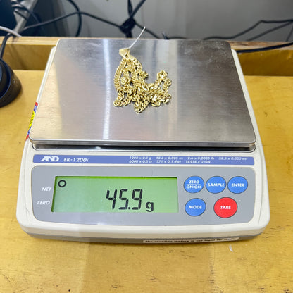 14K Yellow Gold Curb Chain (24 Inches) (No Shipping)