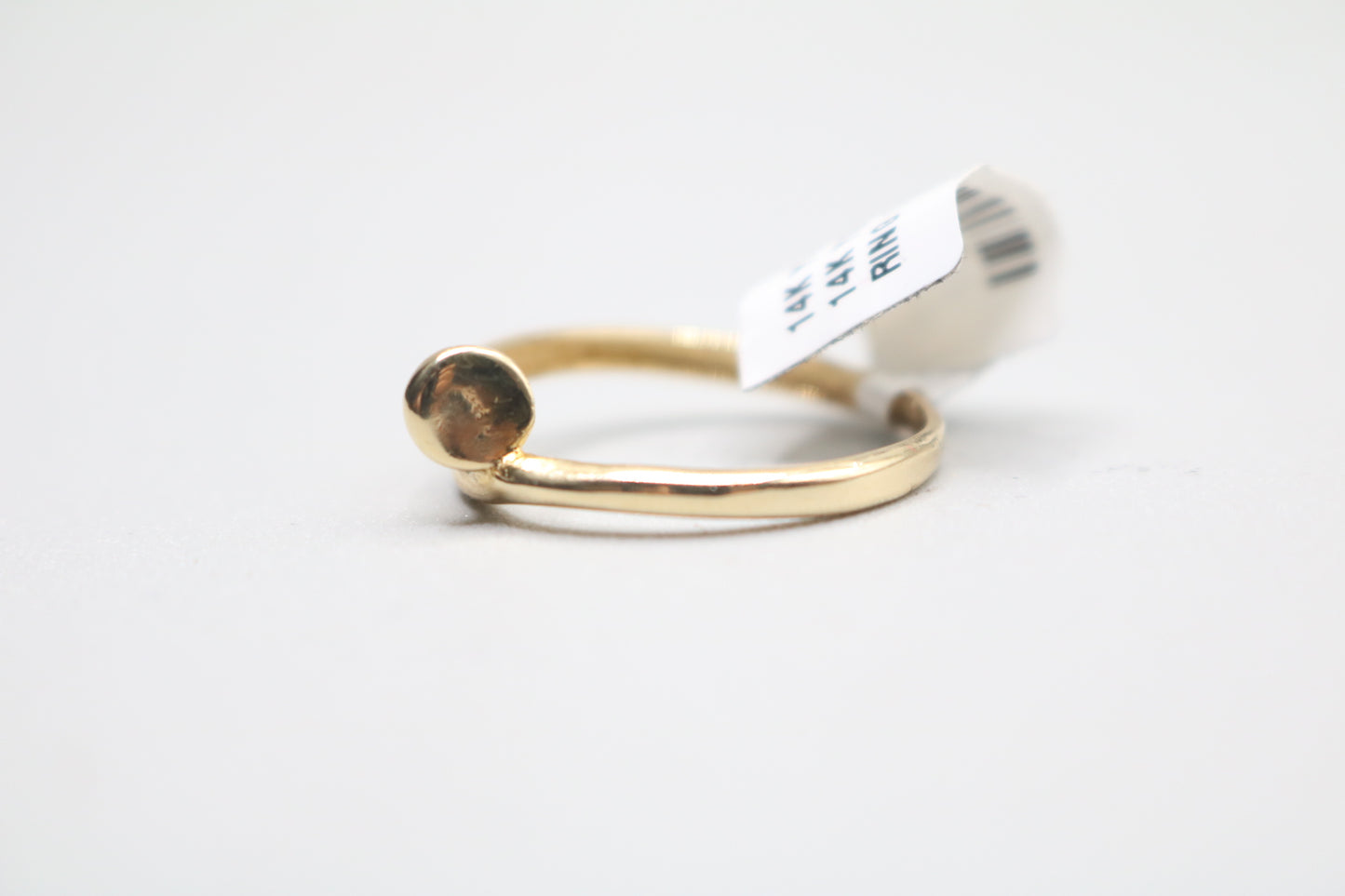 14k Yellow Gold Curved Nail Ring (Size 9)