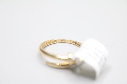 14k Yellow Gold Curved Nail Ring (Size 9)