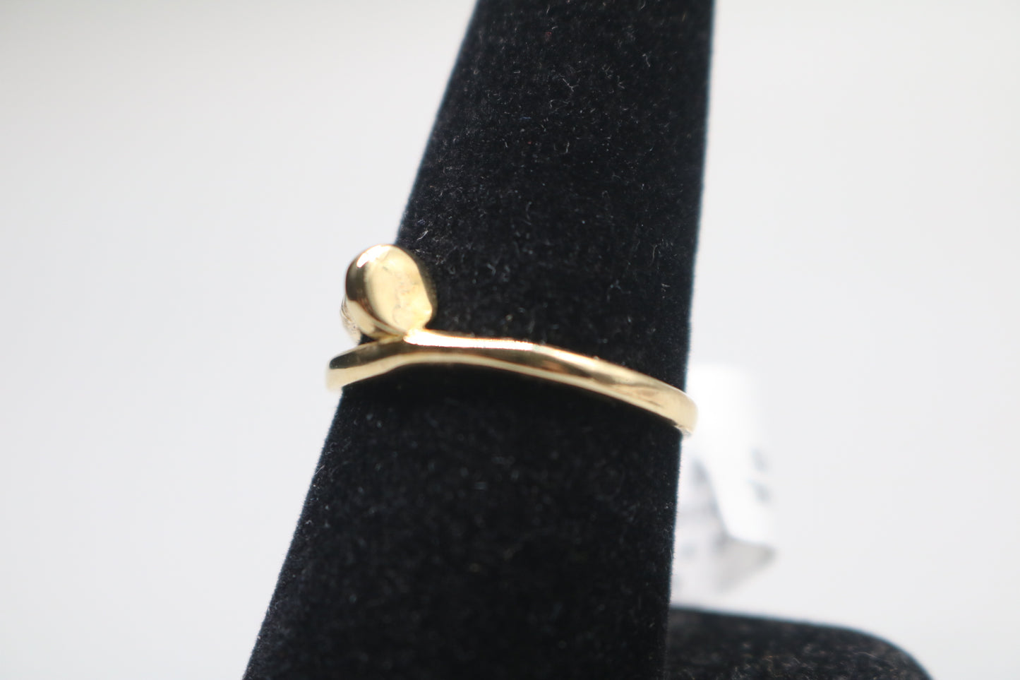 14k Yellow Gold Curved Nail Ring (Size 9)
