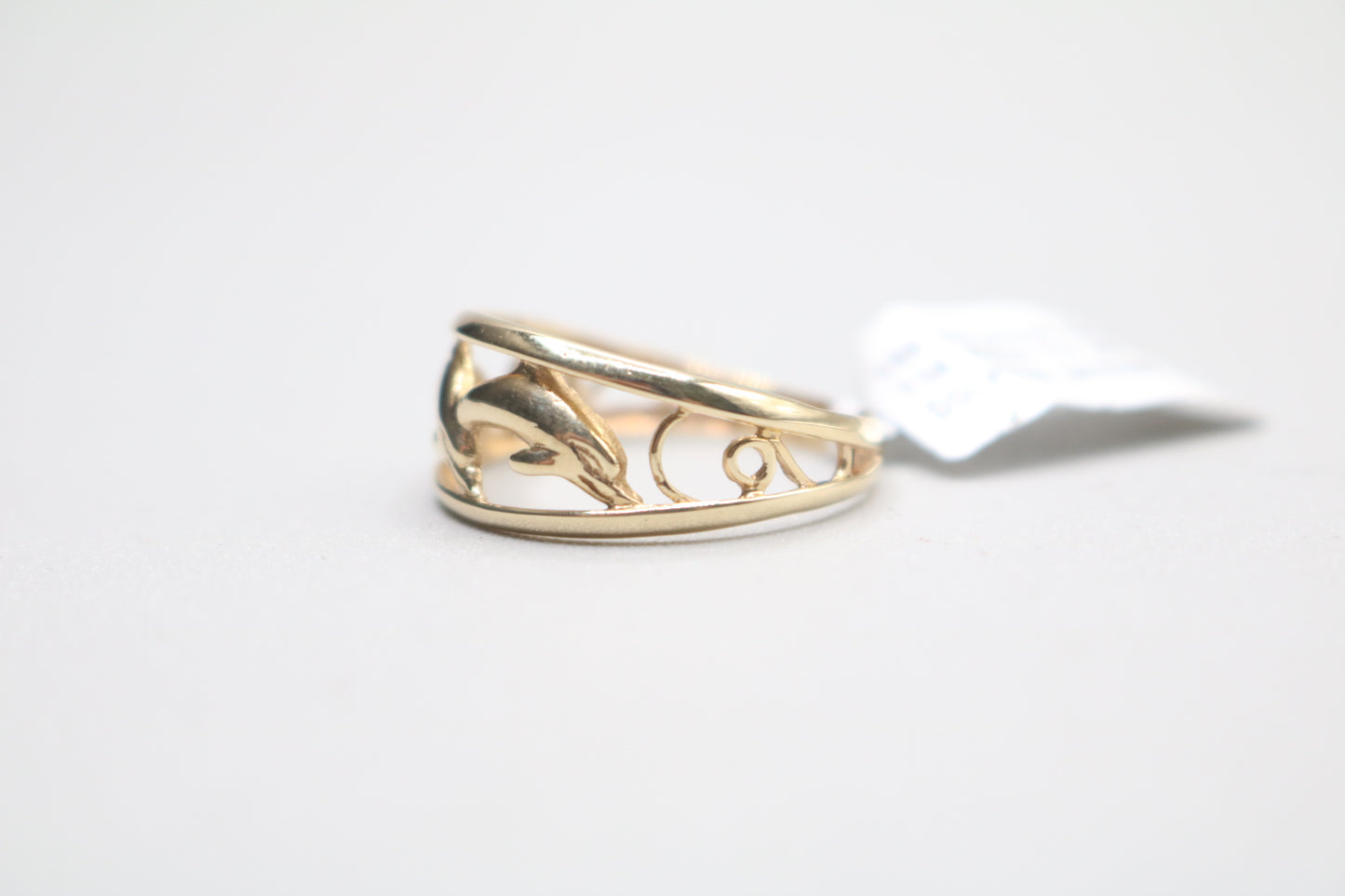 10k Yellow Gold Fancy Dolphin Ring (Size 8 1/2)