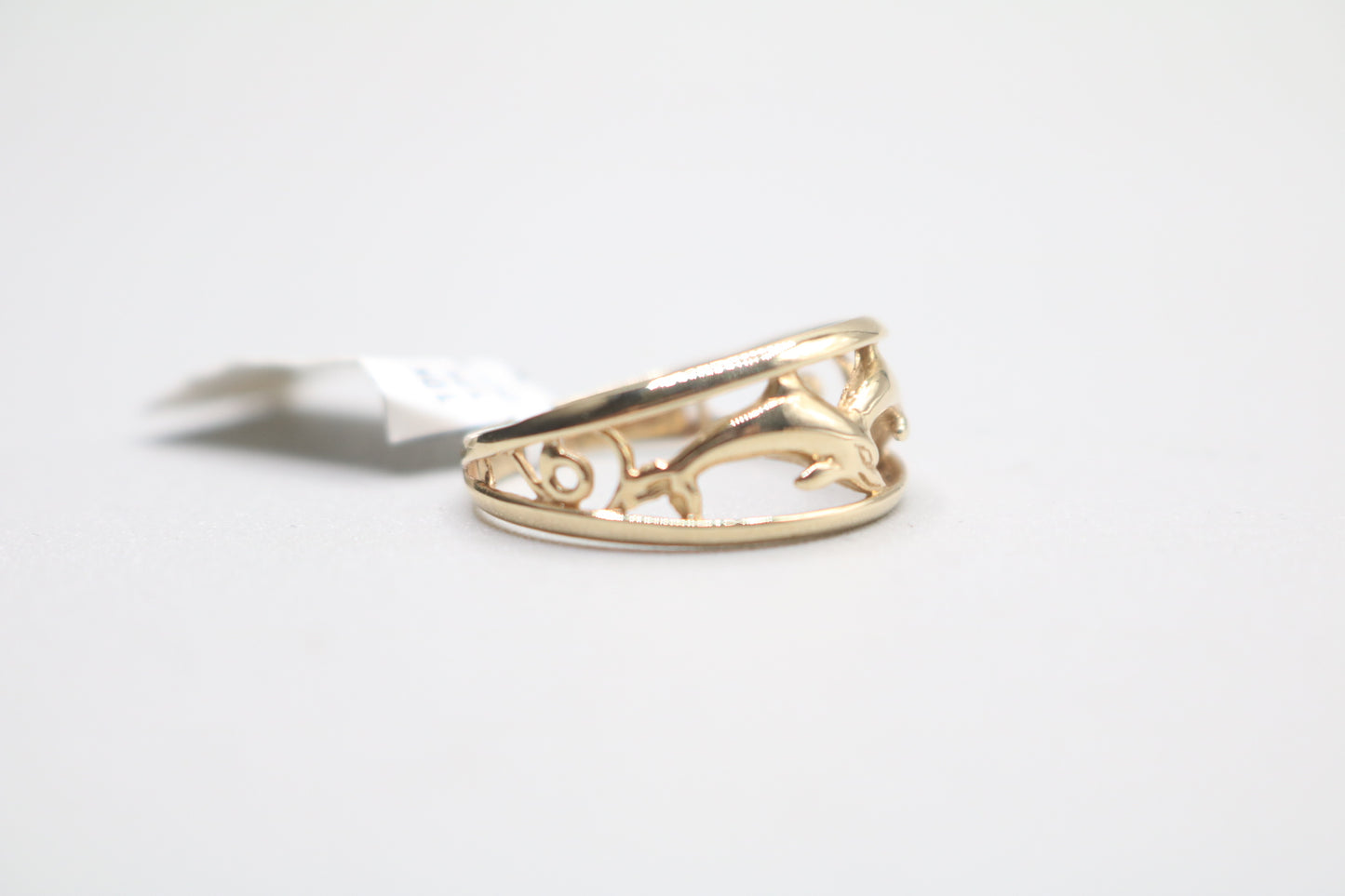10k Yellow Gold Fancy Dolphin Ring (Size 8 1/2)