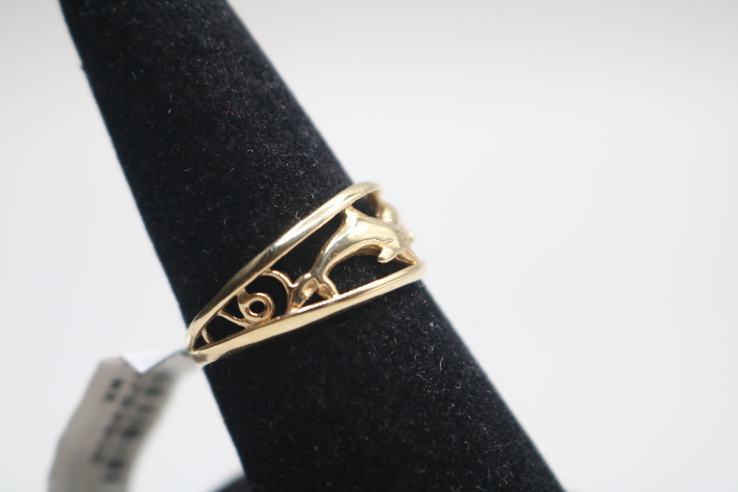 10k Yellow Gold Fancy Dolphin Ring (Size 8 1/2)