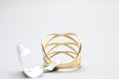 14k Yellow Gold Triple Infinity Ring (Size 6)