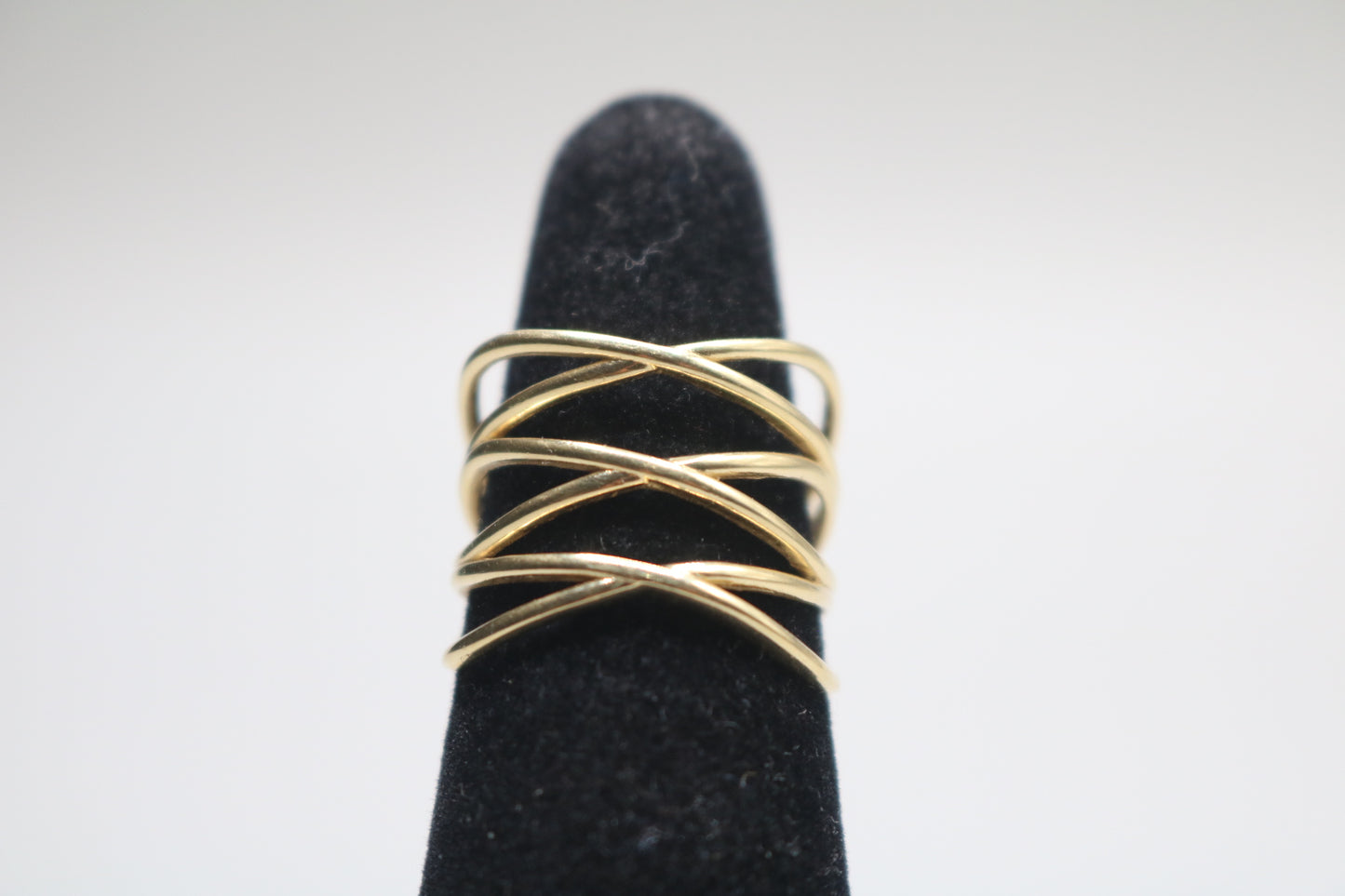 14k Yellow Gold Triple Infinity Ring (Size 6)