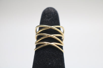 14k Yellow Gold Triple Infinity Ring (Size 6)