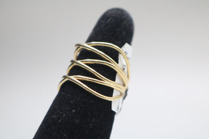 14k Yellow Gold Triple Infinity Ring (Size 6)