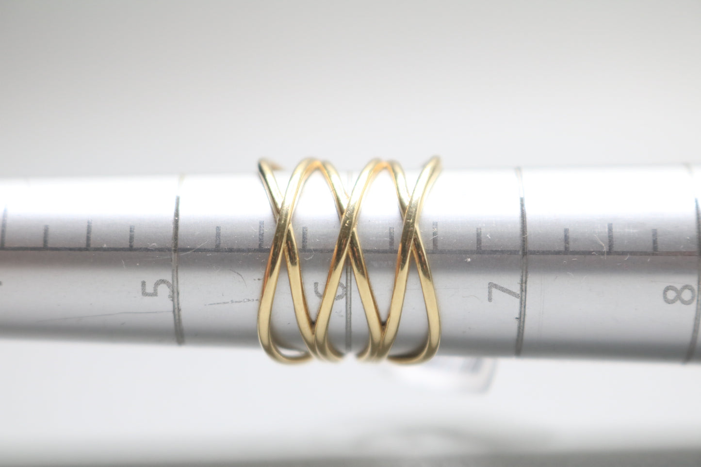14k Yellow Gold Triple Infinity Ring (Size 6)