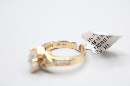 14k Yellow Gold Marquise Promise Ring (Size 7)